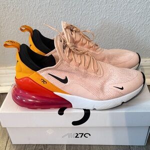 Nike Air 270 Pink and Yellow Sneakers